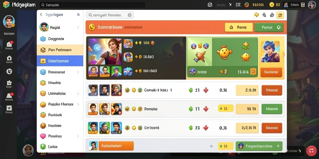 Berbagai fitur menarik dalam game.